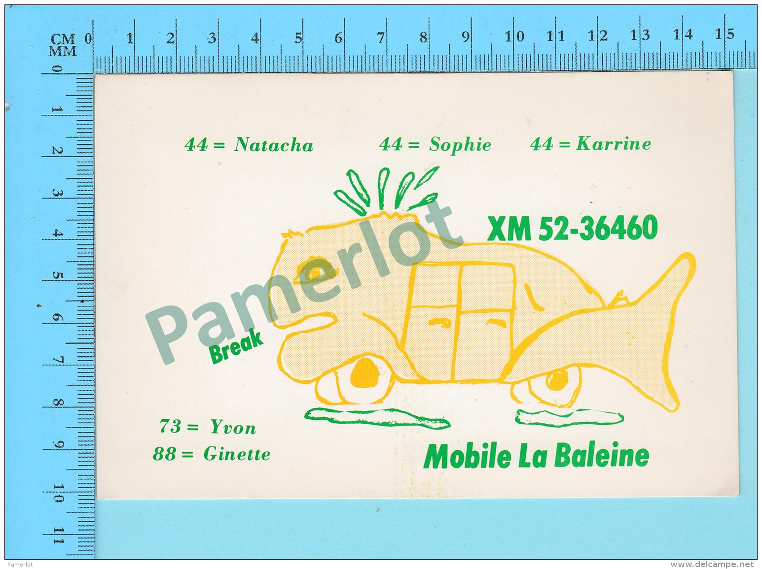 QSL- CB- Mobile La Baleine,  - St-Constant Quebec- 2 Scans - CB