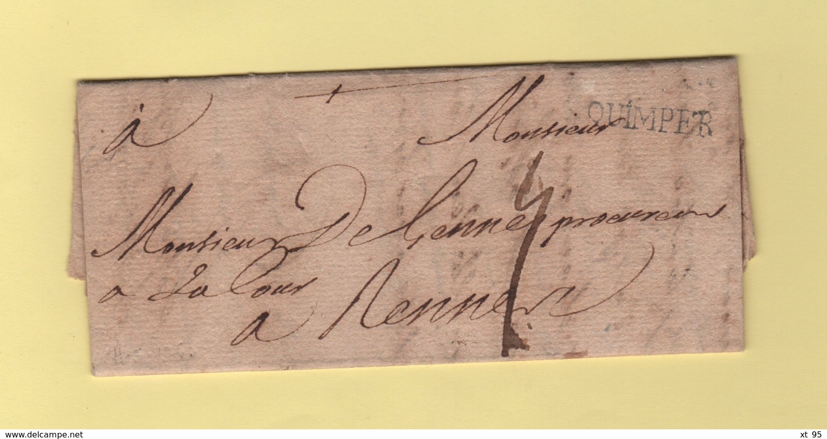 Quimper - Finistere - Courrier De 1753 - 1701-1800: Precursori XVIII