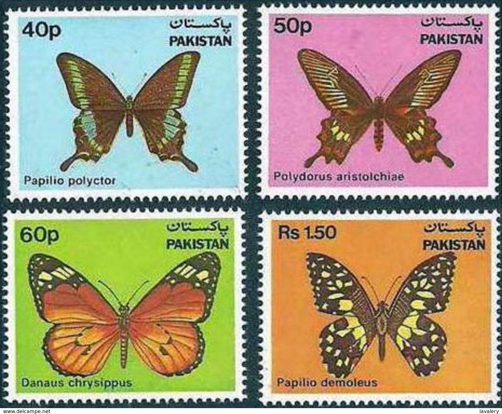 PAKISTAN 1983 Butterflies Butterfly Insects Animals Fauna MNH - Butterflies