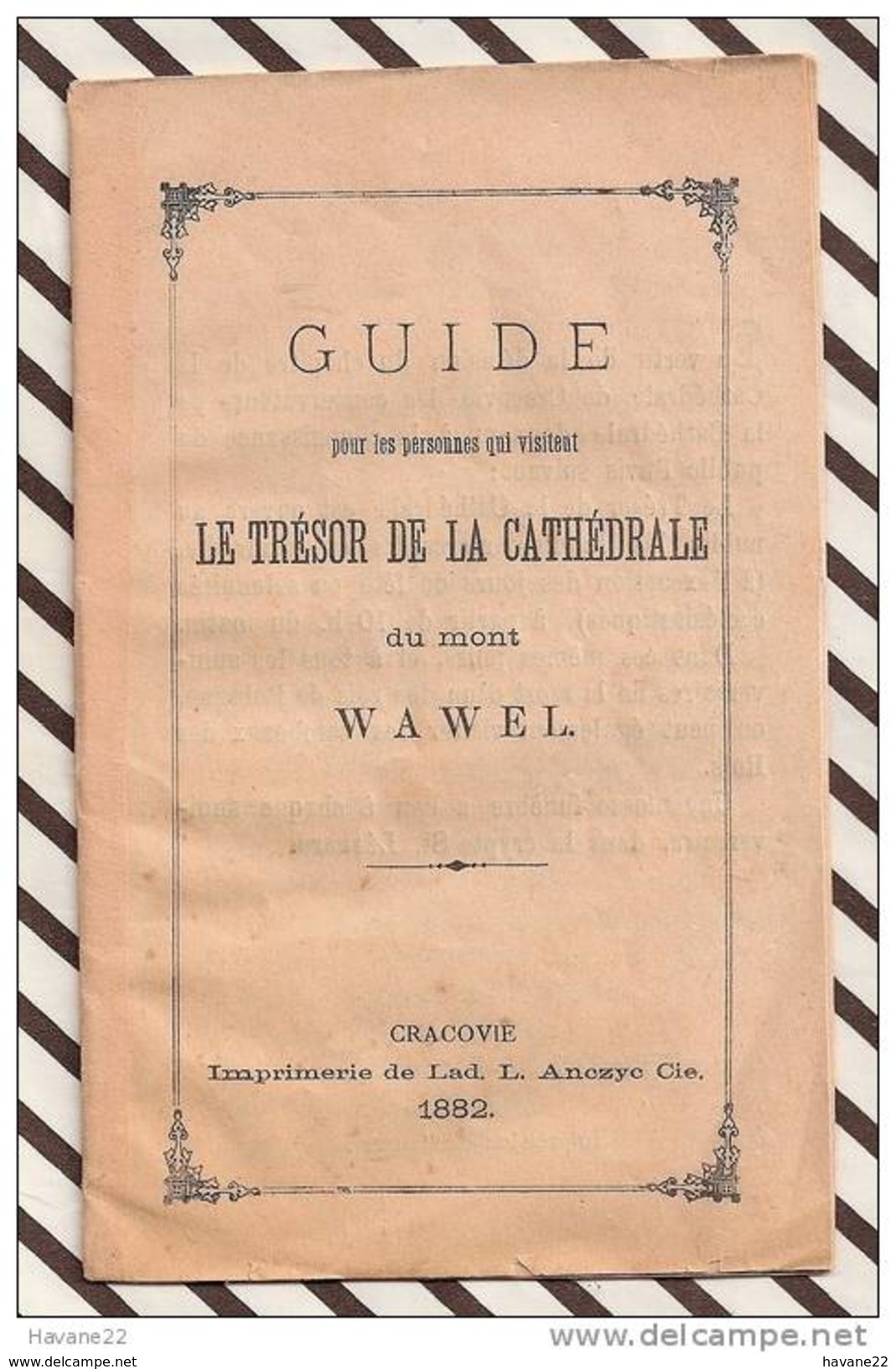 U235 GUIDE LE TRESOR DE LA CATHEDRALE DU MONT WAWEL CRACOVIE 1882 16 PAGES  9 X 14.5 CM - Voyages