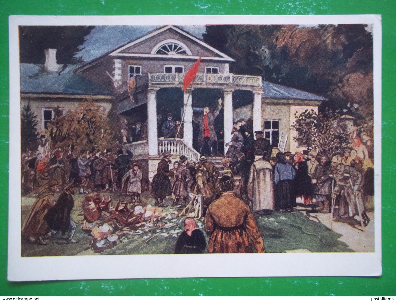 10122 N.Shestopalov. The Defeat Of The Manor House In 1905. Russia - Peintures & Tableaux