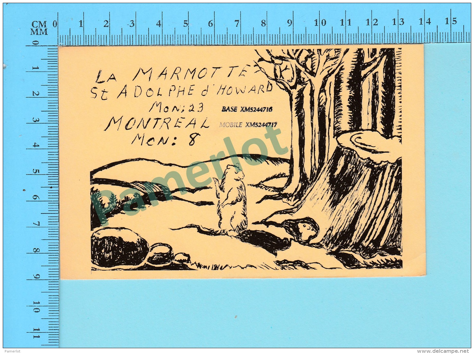 QSL- CB- La Marmotte  - St-Adolphe D'Howard Quebec- 2 Scans - CB