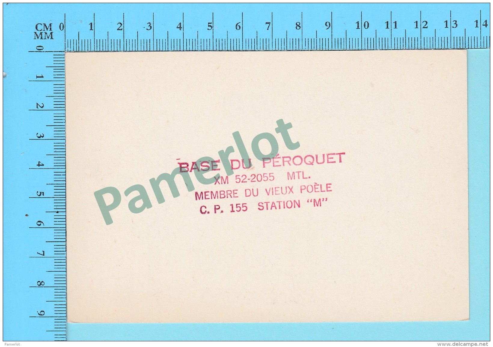 QSL- CB-  Base Du Perroquet -Montreal Quebec- 2 Scans - CB