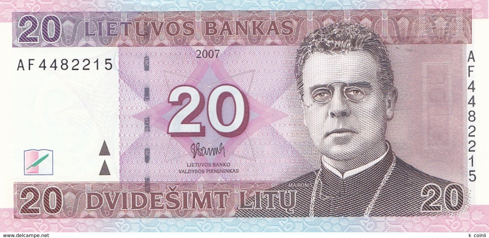 Lithuania 20 Litu 2007 - UNC - Lithuania