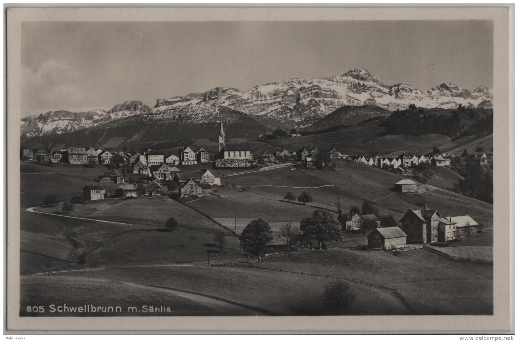 Schwellbrunn Mit Säntis - Schwellbrunn