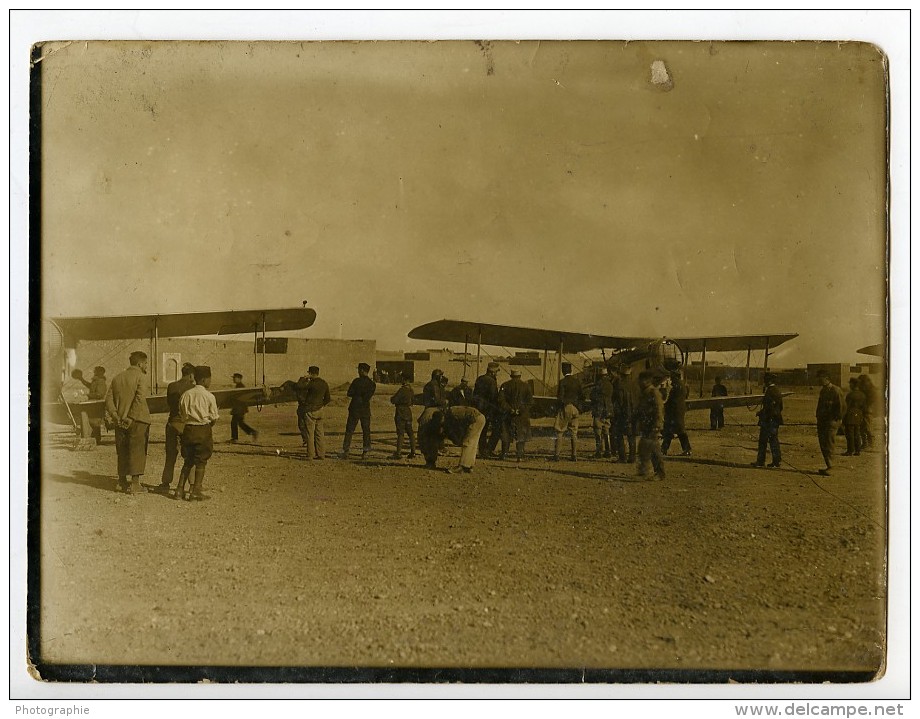 Syrie Sous Mandat Français Deir EzZor Aeroport Militaire Avion Anglais Ancienne Photo 1928 - War, Military
