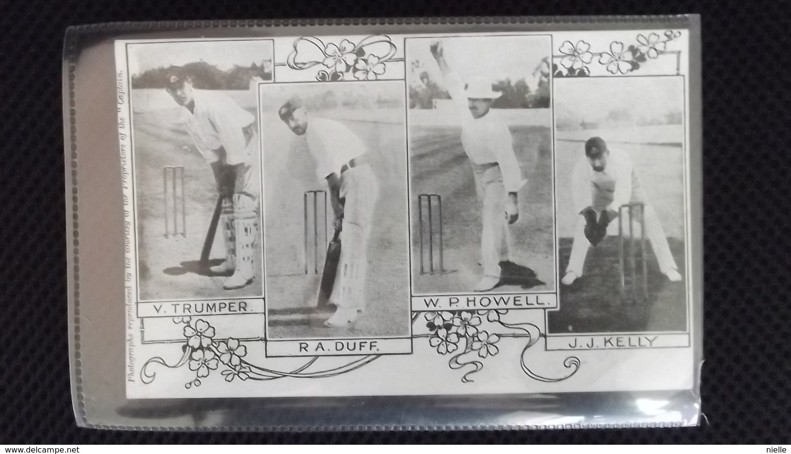 VERY OLD 1905  POSTCARD / CRICKET - V.TRUMPER - RA. DUFF - W.P.HOWELL - J.J. KELLY / With POST STAMP Posted 1905 - Cricket