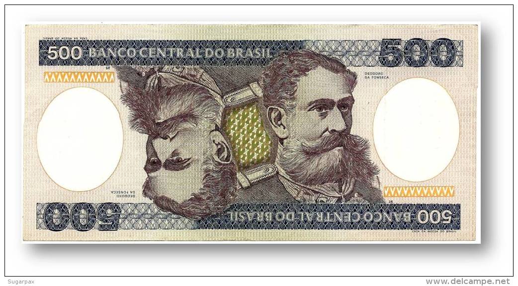 BRASIL - 500 CRUZEIROS - ND ( 1981 ) - P 200.a - Serie 3430 - Sign. 20 - Deodoro Da Fonseca - Brésil