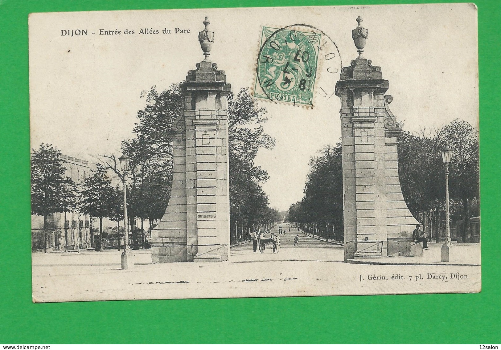 CPA FRANCE DIJON Entrée Des Allée Du Parc - Dijon