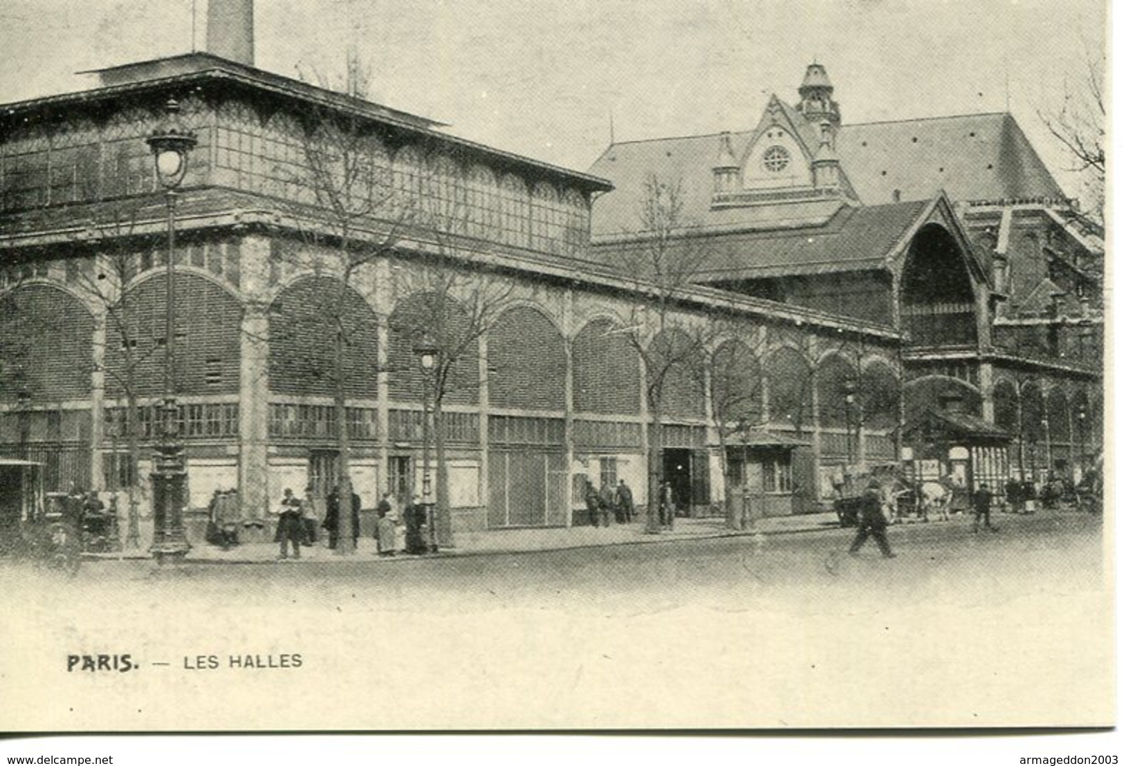 F01  / REPRO CPA PARIS LES HALLES - Plazas De Mercados