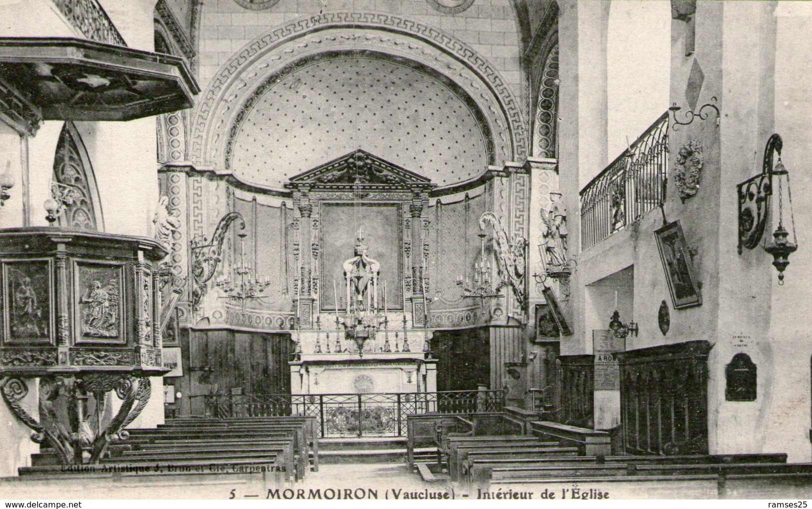 (8) CPA Mormoiron  Interieur De L'eglise  (bon Etat) - Mormoiron