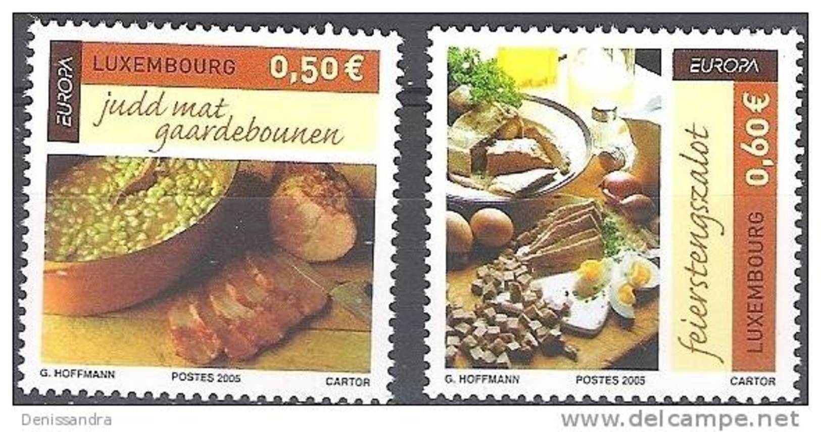 Luxembourg 2005 Michel 1673 - 1674 Neuf ** Cote (2015) 3.30 Euro Europa CEPT La Gastronomie - Neufs