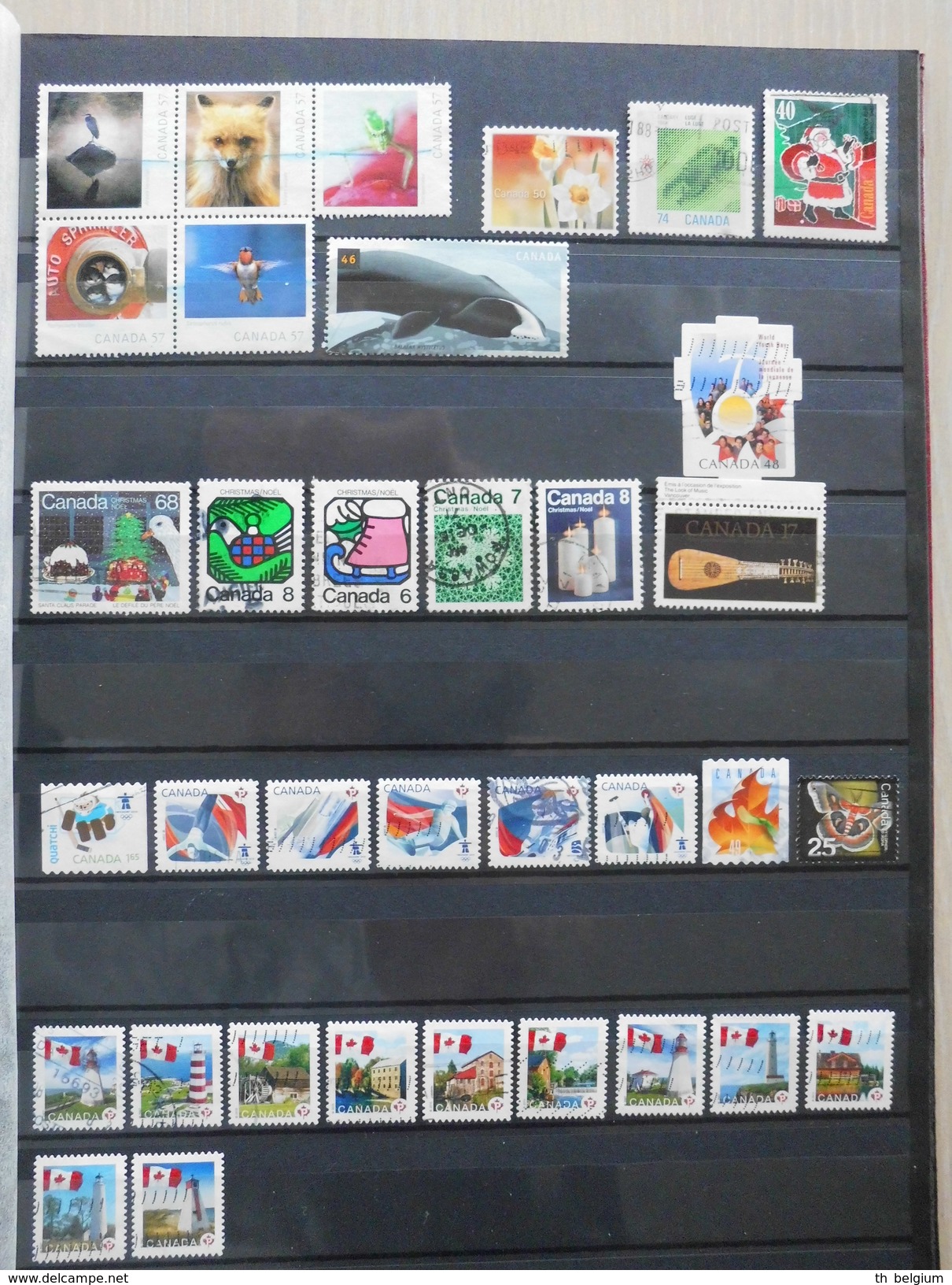 Canada Small Collection Used Stamps (animals - Religion - Lighthouse - Olympic Games) - Collections