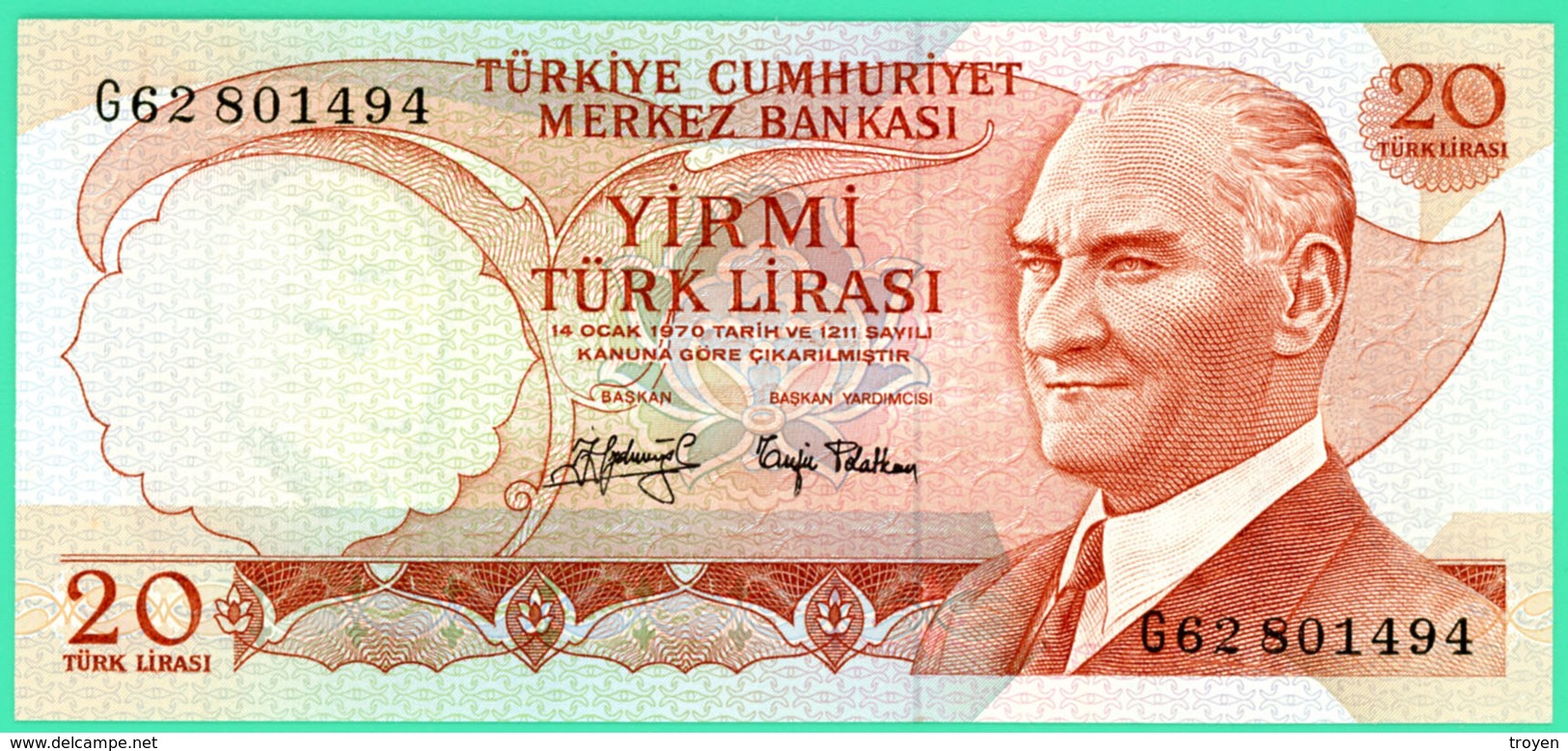 20 Lirasi - Turquie - 1970 - N°. 662801494 - Neuf - - Turquie