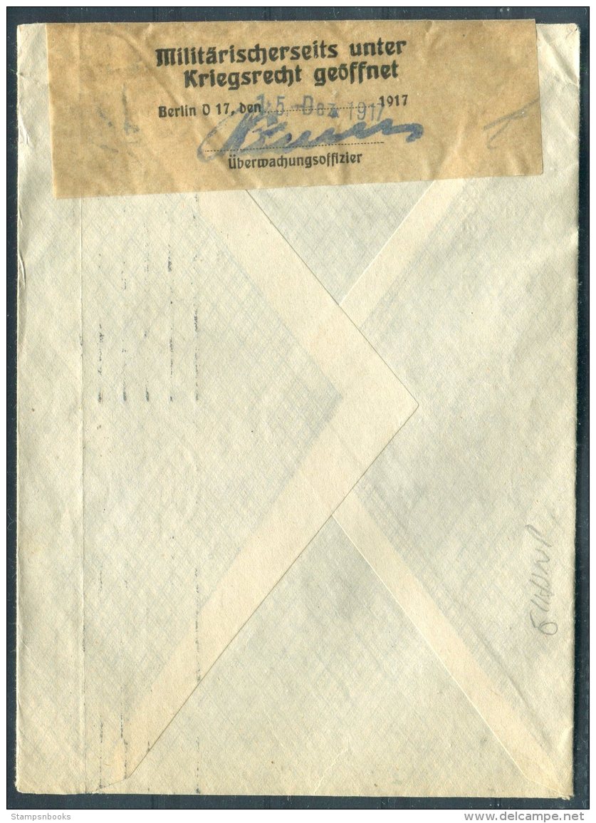 1917 Netherlands Arnhem Dr Oudemans Censor Cover - Berlin - Covers & Documents