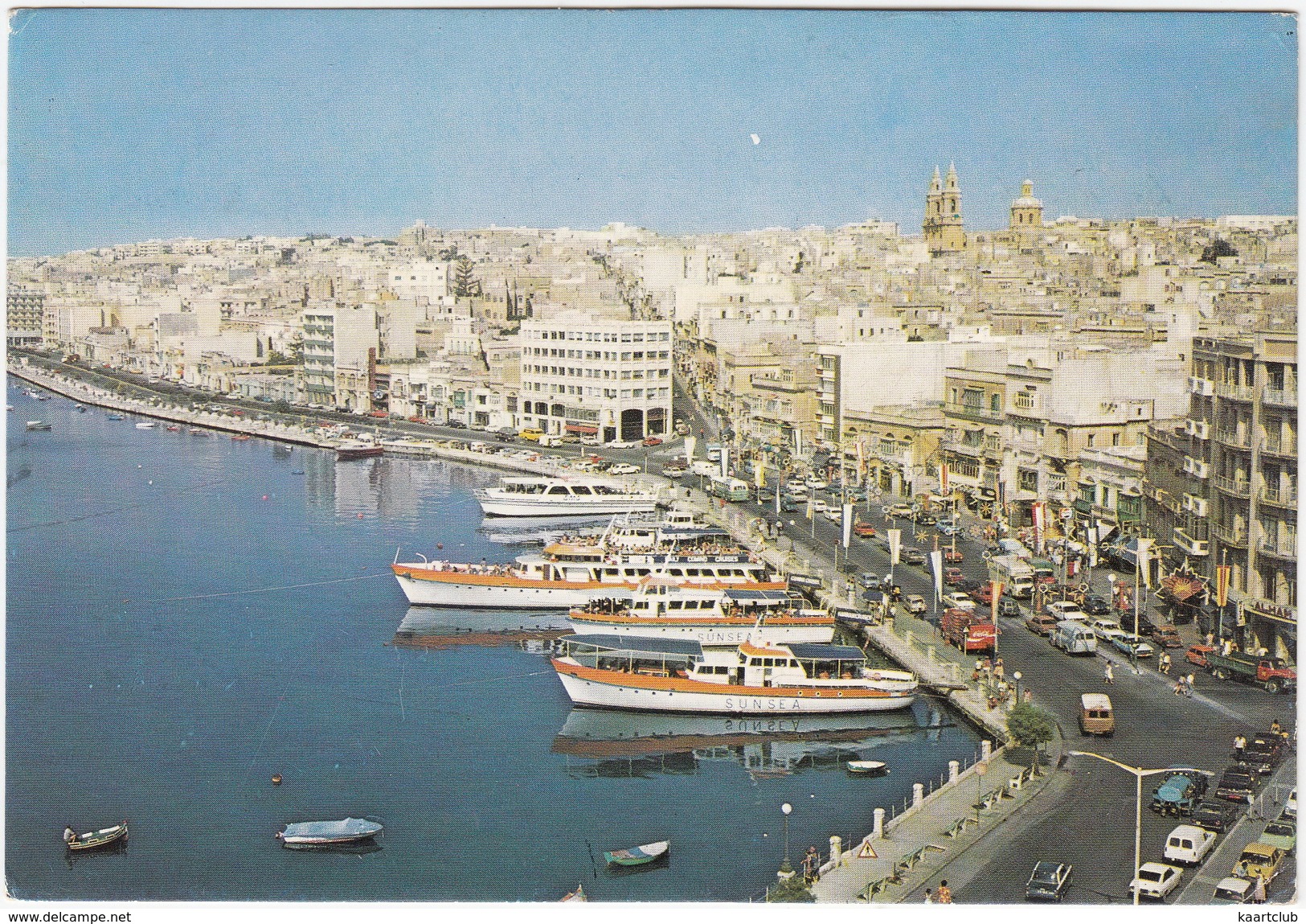 Sliema - The Strand: 'Sunsea' Boats & 'COCA-COLA' Truck - (Malta) - Malta