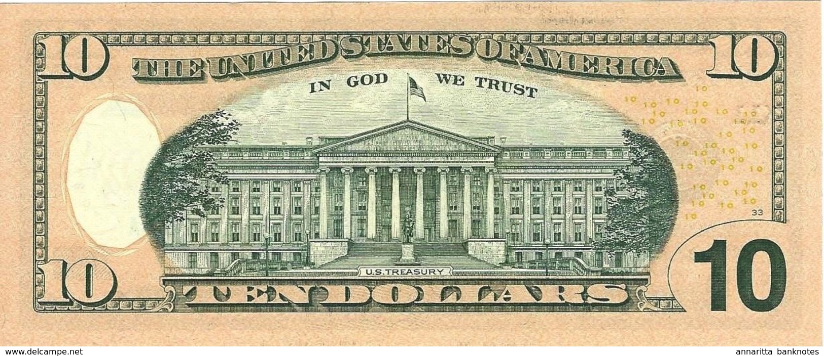 UNITED STATES 10 DOLLARS 2013 P-539K UNC [ US539K ] - Federal Reserve (1928-...)