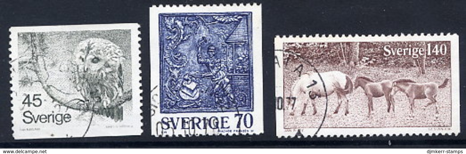 SWEDEN 1977 Definitive: Nature And Handicrafts Set Used.  Michel 991-93 - Used Stamps