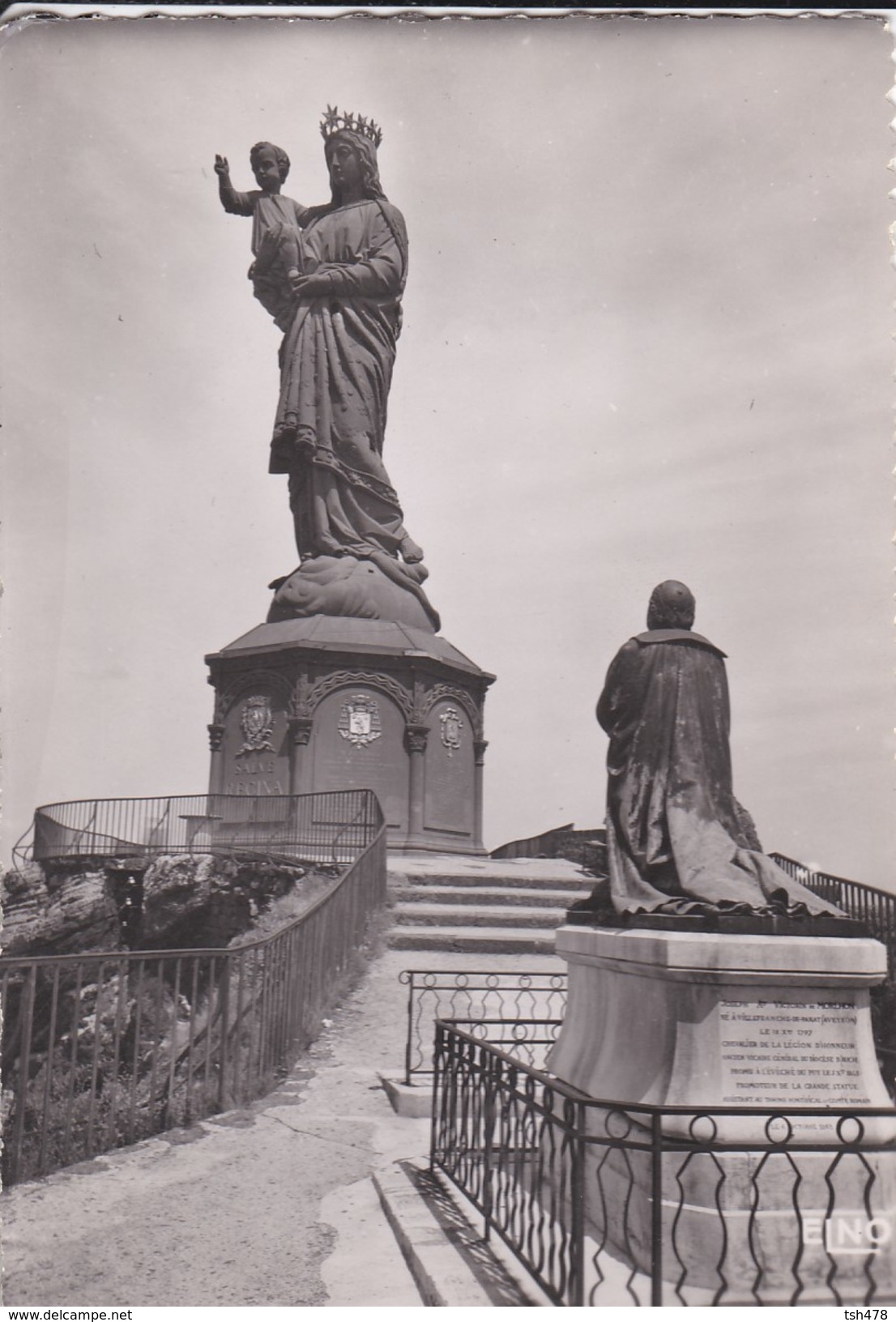 43-----LE PUY---les Statues De Notre-dame De France Et De Mgr De Morlhon En Grandeur Naturelle---voir 2 Scans - Le Puy En Velay