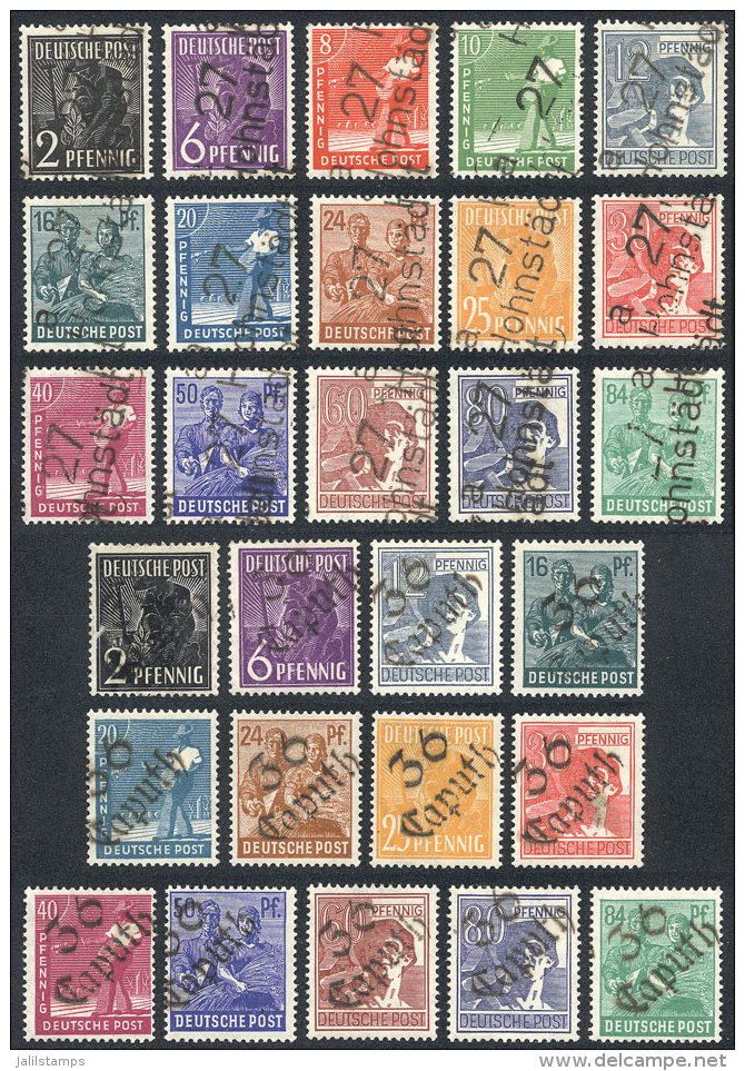 Very Interesting Group Of 8 Sets With Varied Overprints, In General Unmounted And Of Excellent Quality! - Brieven En Documenten