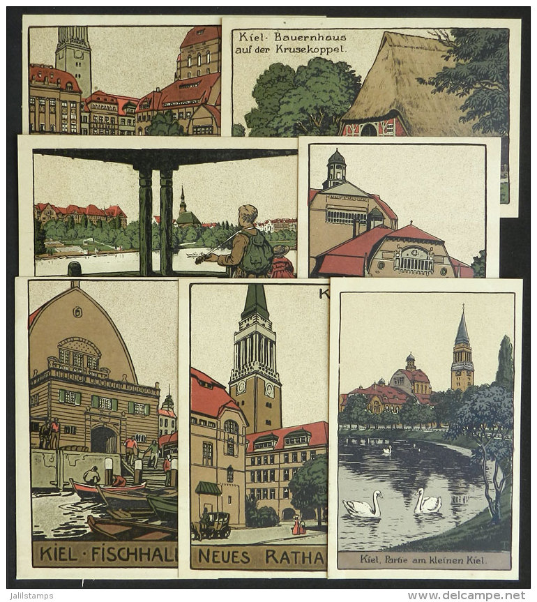 KIEL: 7 Old Litho PCs, Excellent Quality! - Andere & Zonder Classificatie