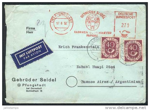 Lot Of 11 Covers Or Postcards Sent (mostly) To Argentina Between 1950 And 1960, With Interesting Postages, Fine... - Sonstige & Ohne Zuordnung