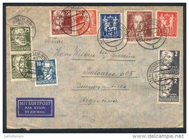 Lot Of 5 Covers Sent To Argentina Between 1950 And 1951 With Nice Postages, Fine General Quality (one Or Two Many... - Andere & Zonder Classificatie