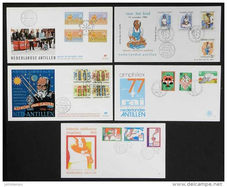 5 Modern First Day Covers, VERY THEMATIC, Excellent Quality, Low Start! - Curacao, Netherlands Antilles, Aruba