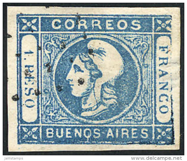 GJ.17, With Variety: Without Part Of Right Frame, Thinned On Reverse, Superb Front, Very Rare! - Buenos Aires (1858-1864)