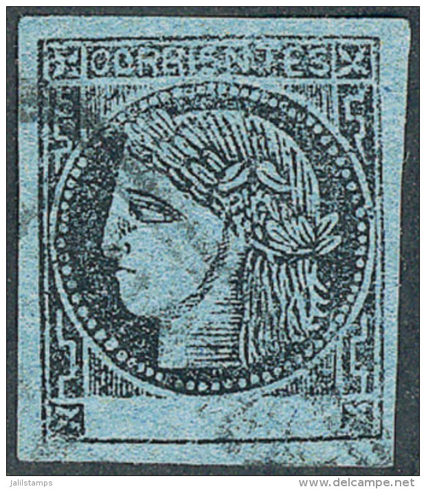 GJ.3, With Very Rare Rectangular Datestamp To Be Determined, Excellent Quality! - Corrientes (1856-1880)