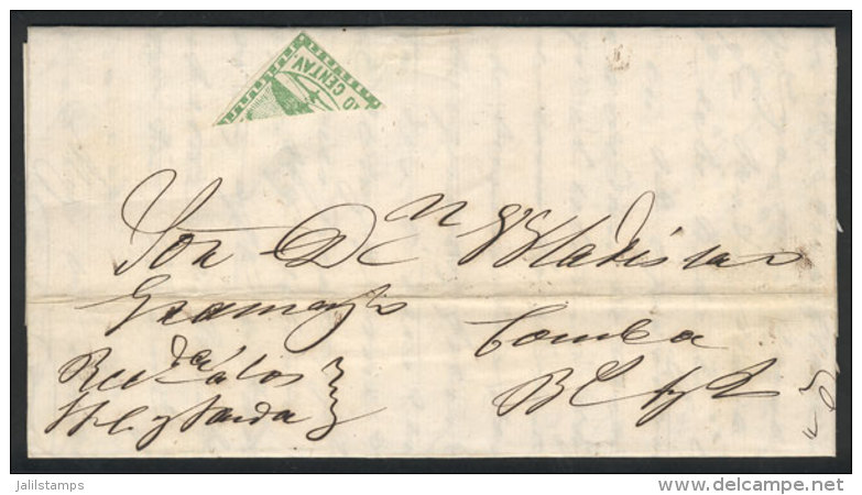 Entire Letter Sent From MERCEDES (Corrientes) To Buenos Aires On 5/MAY/1862, Franked With 10c. Confederation... - Oblitérés