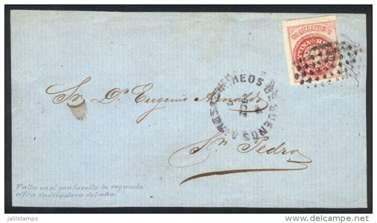 Front Of A Folded Cover Franked With GJ.12 (5c. Semi-worn Plate), With Dotted Cancel Along Rimless Datestamp Of... - Covers & Documents