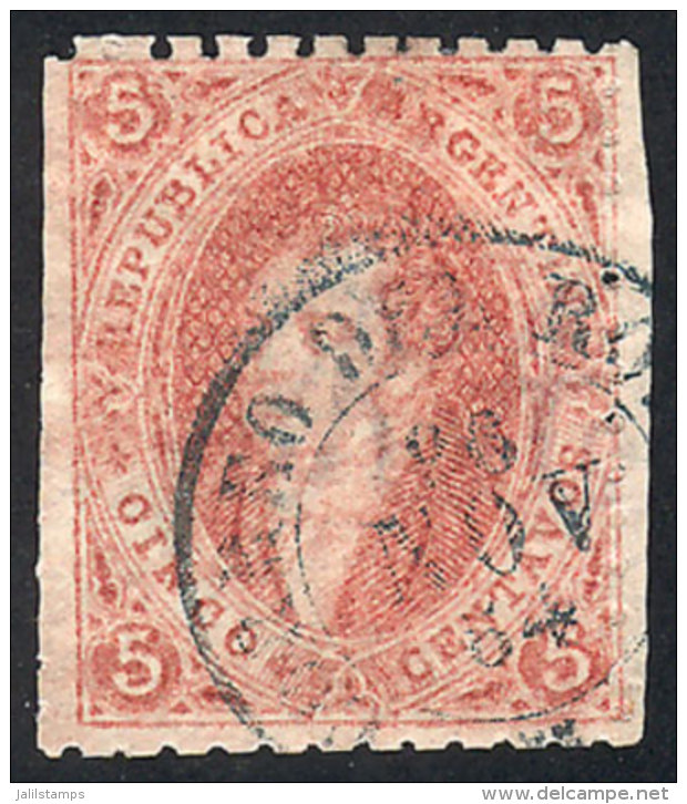 GJ.19, 1st Printing Perforated, Used In Rosario On 19/NO/1864, Excellent Quality! - Oblitérés
