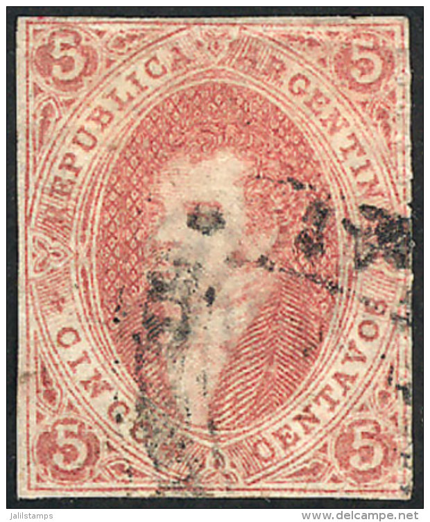 GJ.19, 1st Or 2nd Printing Perforated, With SAN NICOL&Aacute;S Cancel In Double Ogive, Rare, Fine Quality! - Oblitérés