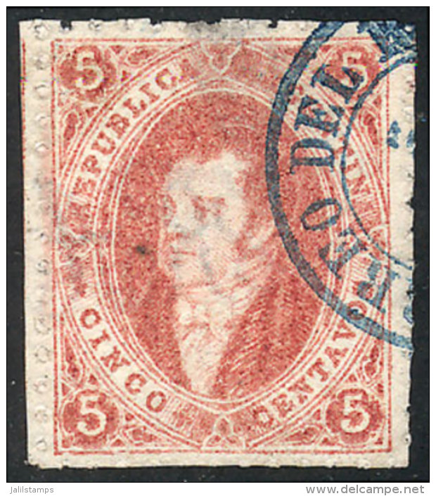 GJ.19, 1st Printing, Used In Rosario, With A Small Thin On Back In The Hinge Area, VERY BEAUTIFUL Example That Will... - Used Stamps