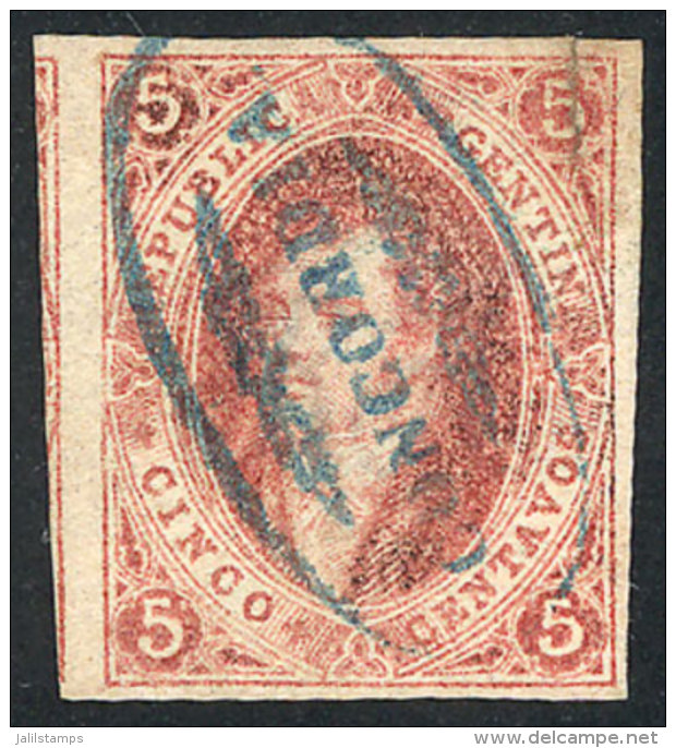 GJ.19l, 1st Printing, IMPERFORATE VERTICALLY Variety, Wide Margins, Used In Concordia, With A Repaired Tear (top... - Gebruikt