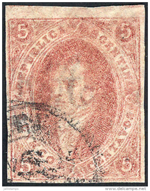 GJ.25SD, 4th Printing IMPERFORATE (missed The Perforating Machine), Used In Buenos Aires, VF Quality, With Alberto... - Gebruikt