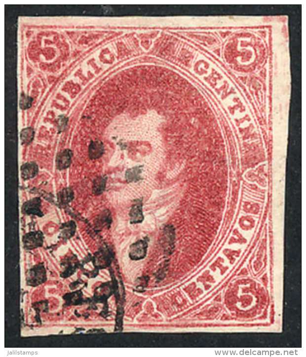 GJ.32c, 7th Printing Imperf, With Very Notable Lacroix Freres Watermark (on About 50% Of The Stamp), With 4... - Gebruikt