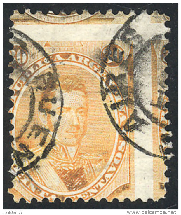 GJ.42, 1867 30c. Alvear, With Variety: Misperforated, Fantastic, VF Quality, Rare! - Andere & Zonder Classificatie
