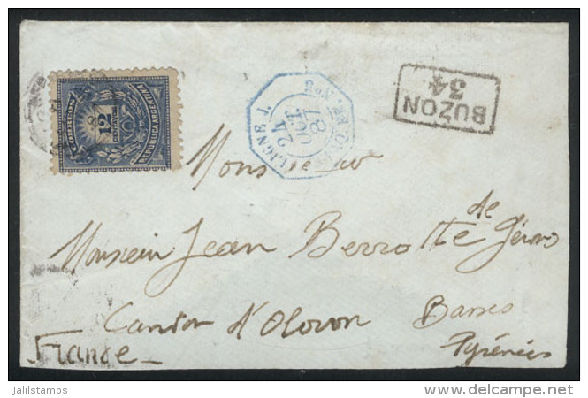 Cover Sent From Buenos Aires To France On 24/OC/1887, Franked With GJ.79, Very Nice! - Autres & Non Classés