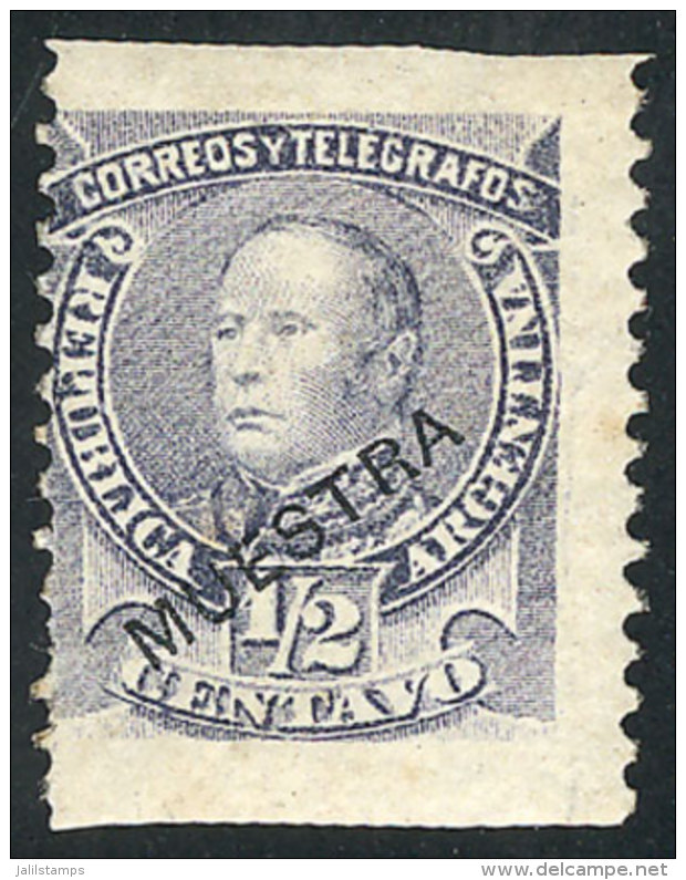 GJ.97, With Variety IMPERFORATE HORIZONTALLY, Also With MUESTRA Overprint, Interesting! - Other & Unclassified