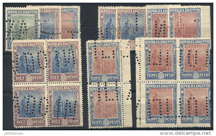 GJ.360O/362O, Stockcard With Several Stamps And Blocks Of 4, VF! - Andere & Zonder Classificatie