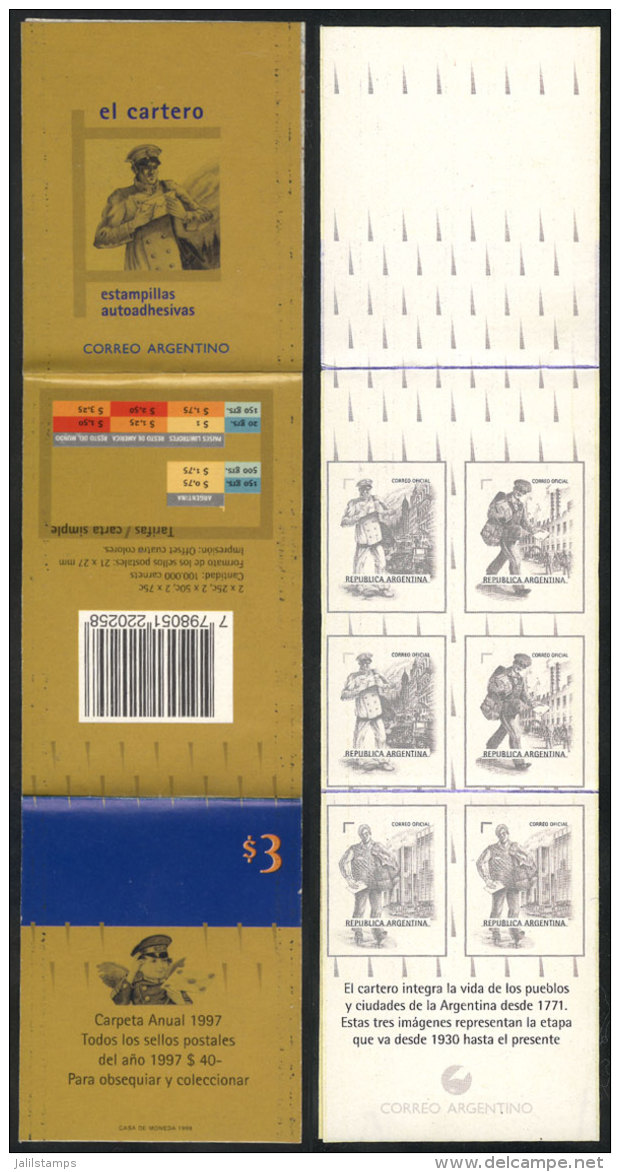 Booklet GJ.2931, 1999 Postman, Printer's PROOF In Black, Imperforate (not Die-cut) And Without Face Values,... - Other & Unclassified