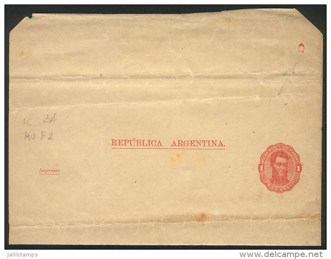 1c. Wrapper With Variety: "C" Mark Of The Printing Plate, Interesting! - Postwaardestukken