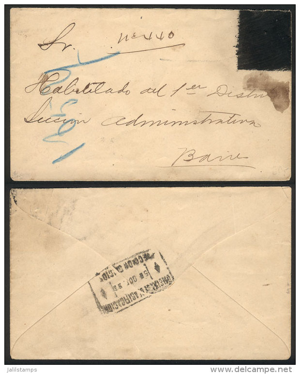 Envelope For Official Use Of The Post (black Issue) Sent To Buenos Aires In 1883, Interesting! - Postwaardestukken