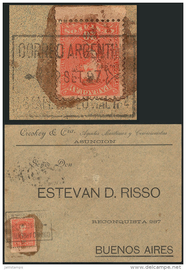 Front Of Cover Sent From Asunci&oacute;n (Paraguay Postage Of 20c.) To Buenos Aires, Postmarked "CORREO ARGENTINO -... - Other & Unclassified