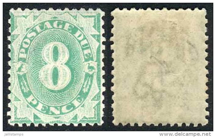 Yvert 16 (Scott J16), 1902/4 8p. Emerald With Crown Over NSW Watermark, Perforation 12x11, INVERTED WATERMARK... - Impuestos
