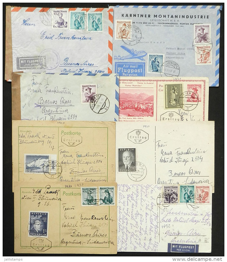 Lot Of More Than 50 Covers Or Postcards Sent To Argentina With Nice Postages, Fine General Quality, Interesting,... - Brieven En Documenten