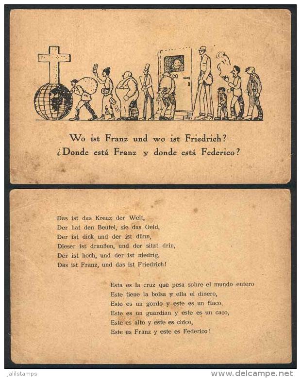Interesting Postcard Of Political Propaganda (circa 1915) - Andere & Zonder Classificatie
