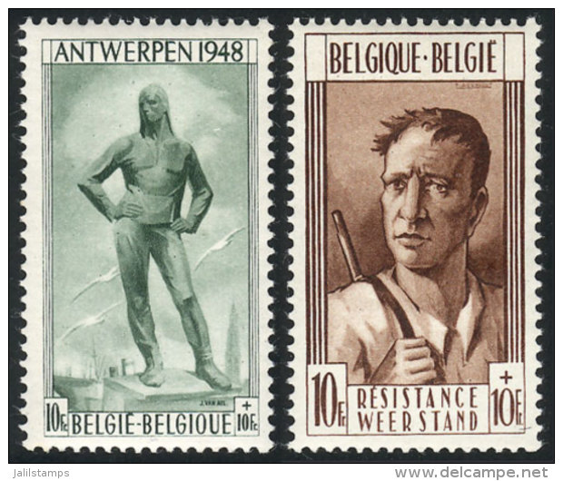 Sc.B460/1, 1948 Monuments, Cmpl. Set Of 2 Values, MNH, Excellent Quality, Catalog Value US$75 - 1924-1960